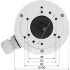 Hikvision DS-1280ZJ-XS montavimo dėžutė su matmenų schema