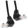 Goobay CAT 5e Jungiamasis laidas 1x 90 kampu, U/UTP, juodas - Laido ilgis 1 m