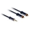 Jack kabelis 3,5 mm - 2xRCA (M) stereo Ilgis: 0,75 m AQ Premium