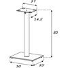 Stovas JBL STAGE A120 erdvinio garso garsiakalbiams, aukštis 80 cm, juodos ir baltos spalvos