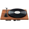 Patefonas Pro-Ject E1 PHONO su Audio-Technica AT3600L galvute ir priešstiprintuviu, graikiško riešuto spalvos