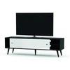 Medinė TV spintelė RETRO stiliaus SONOROUS RTRA-180-BLK-WHT plotis 180cm