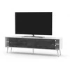 Medinė TV spintelė RETRO stiliaus SONOROUS RTRA-180-WHT-BNW plotis 180cm