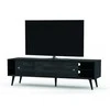 Medinė TV spintelė RETRO stiliaus SONOROUS RTRA-180-BLK-BNW plotis 180cm