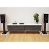 Medinė TV spintelė RETRO stiliaus SONOROUS RTRA-180-WHT-BNW plotis 180cm