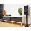 Medinė TV spintelė RETRO stiliaus SONOROUS RTRA-180-WHT-BLK plotis 180cm