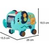 Ikonka Interaktyvus montessori dramblių rūšiuotuvas 26cm plaktukas