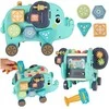 Roger Interaktyvus montessori dramblių rūšiuotuvas 26cm plaktukas