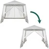 Roger Palapinė sodo vakarėlių paviljonas komercinė pavėsinė Balta 2,4X2,4 m