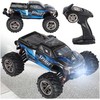 RC automobilis Q901 bešepetėlinis 1:16 2.4G 4CH 52km/h mėlynas