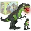 Ikonka T-REX elektroniniai dinozauro pasivaikščiojimai riaumoja žaliai