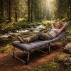 Generic Turistinė sulankstoma lauko lova 198 cm tamsiai pilka