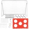 Futbolo vartai su taiklumo kilimėliu 215×153×76 cm
