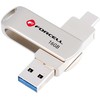 Pendrive 16GB USB 3.2 Gen 1 (USB A / USB C) Forcell F-Data Metal Duo sidabrinis
