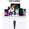 USB laidas Acefast C2-02 MFi USB-A iki Lightning 1.2m juodas