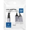 BlueStar Adaptor AUX 2in1 Type C (male) to Type C (female) / Type C (female) Blue Star juodas [DAC] - max 25W charging