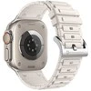 „Apple Watch“ dirželis „Forcell F-Design FA06“ silikoninis, su skylutėmis, 42 / 44 / 45 / 49 mm, baltas