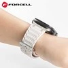 „Apple Watch“ dirželis „Forcell F-Design FA06“ silikoninis, su skylutėmis, 42 / 44 / 45 / 49 mm, baltas