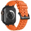 „Apple Watch“ dirželis Forcell F-Design FA06 silikoninis, su skylutėmis, 38 / 40 / 41 mm, oranžinis