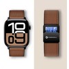 „Apple Watch“ dirželis Forcell F-Design FA21 magnetinis dirbtinės odos dirželis 38/40/41 mm, juodas