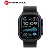 „Apple Watch“ dirželis Forcell F-Design FA11 plieno užsegimas 38/40/41 mm juodas