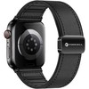 „Apple Watch“ dirželis Forcell F-Design FA21 magnetinis dirbtinės odos dirželis 38/40/41 mm, juodas