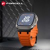 „Apple Watch“ dirželis Forcell F-Design FA06 silikoninis, su skylutėmis, 38 / 40 / 41 mm, oranžinis