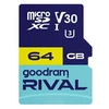 Atminties kortelė GOODRAM Micro SDXC 64GB V30 UHS I U3 RIVAL + adapter