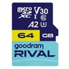 Atminties kortelė GOODRAM Micro SDXC 64GB V30 A2 UHS I U3 RIVAL + adapter