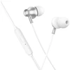 su laidu ausinės su mikrofonu Jack 3,5 mm Hoco M119 sidabrinis