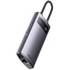Adapteris 4in1 Baseus Metal Gleam Series USB-C į 3x USB 3.0 + Ethernet RJ45