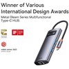Adapteris 4in1 Baseus Metal Gleam Series USB-C į 3x USB 3.0 + Ethernet RJ45
