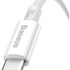 USB laidas per USB-C Baseus Superior 100W 0.25m (baltas)