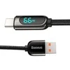 Baseus Ekranas USB - USB C kabelis 66W 1m - Juodas