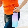 Bez Marki Oem Vanduo bottle with a straw with a motivational measuring 2L RC-K-992 violetinė mėlynas