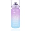 Bez Marki Oem Vanduo bottle with a straw with a motivational measuring 2L RC-K-992 violetinė mėlynas