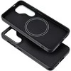 Oem Carbon Elite Mag dėklas suderinamas su MagSafe skirtas Samsung Galaxy S25 ULTRA juodos spalvos