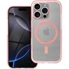 MyScreen Oem CLEAR MAG COVER dėklas suderinamas su MagSafe skirtas Samsung Galaxy S25 Plus rožinės spalvos glitter