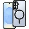 4Kom Oem COLOR EDGE MAG COVER dėklas suderinamas su MagSafe skirtas Samsung Galaxy S25 juodos spalvos