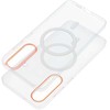„Xiaomi Redmi Note 15 PRO 5G Go Oranžinis“ dėklas, suderinamas su „MagSafe“, skaidrus