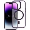 4Kom Oem MATTE MAG COVER dėklas suderinamas su MagSafe skirtas Samsung Galaxy S25 PLUS violetinės spalvos