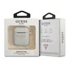 Guess GUA2LSC4EG AirPods dėklas pilkos spalvos silikoninis Charm 4G Collection