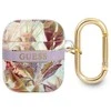 Dėklas GUESS GUA2HFLU AIRPODS 1/2 dangtelio violetinė/purpurinė Flower STAP KOLEKCIJA