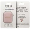 Guess GUACCSILGLLP AirPods dėklas rožinės spalvos silikoninis Glitter