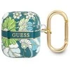 Apple AirPods ausinių dėklas Guess AirPods Flower Strap Collection (GUA2HHFLN) žalios spalvos