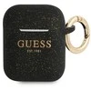 Guess GUA2SGGEK AirPods dėklas juodos spalvos Silicone Glitter