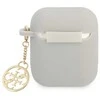 Guess GUA2LSC4EG AirPods dėklas pilkos spalvos silikoninis Charm 4G Collection