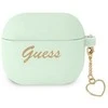 Guess GUA3LSCHSN AirPods 3 dėklas žalios spalvos Silicone Charm Heart Collection