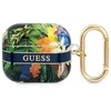 Apple AirPods 3 ausinių dėklas Guess AirPods Flower Strap Collection (GUA3HHFLB) mėlynos spalvos