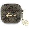GUESS dėklas skirtas APPLE AirPods 4 GUA4G4GSMW (PU 4G W / Charm) rudos spalvos
